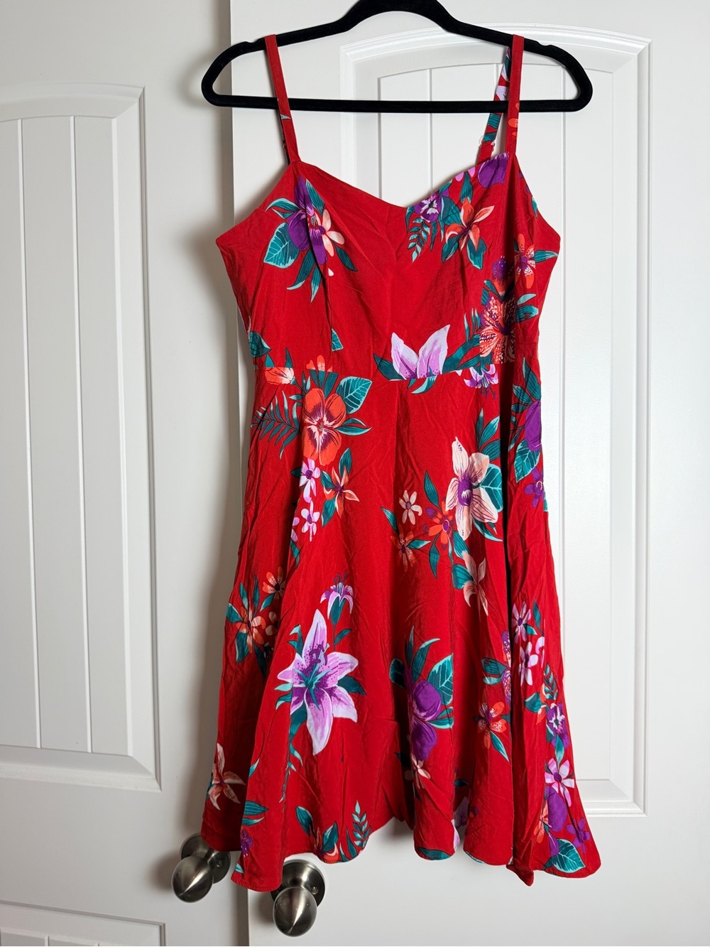 Old Navy Red Floral Spaghetti-Strap Sundress